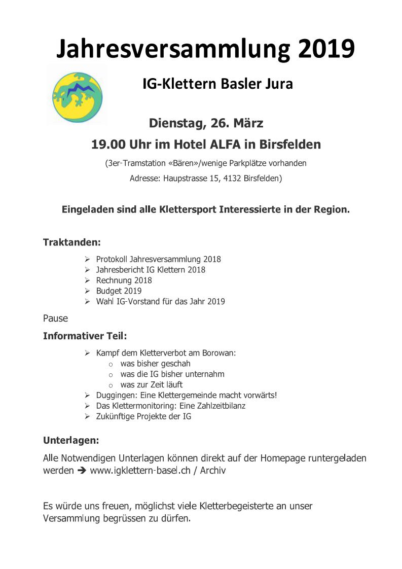 Basel: 2019-03 Einladung zur Jahresversammlung - Details